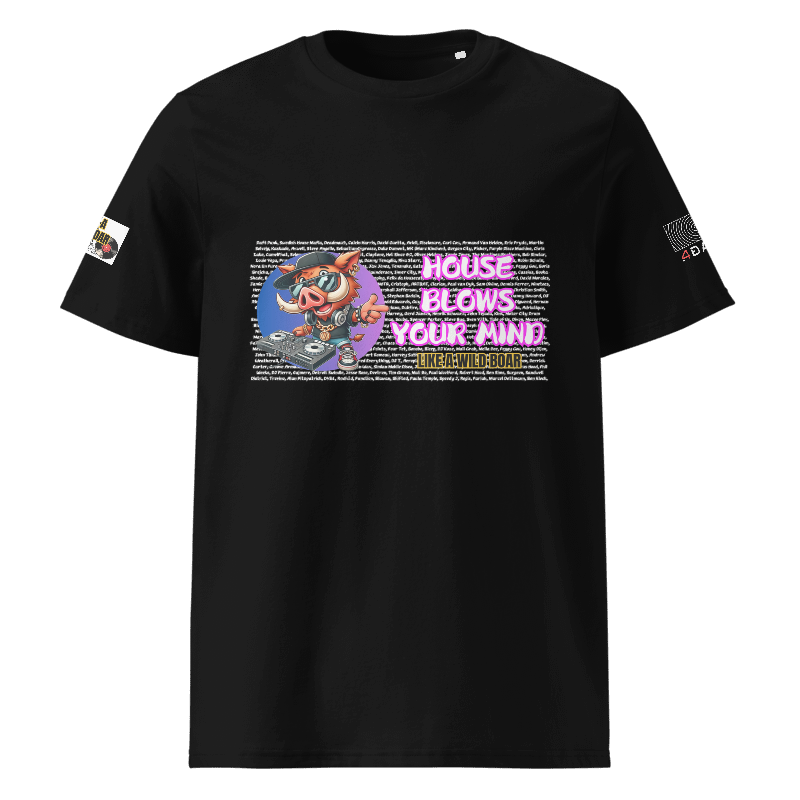 House T-Shirt with Wild Boar – Perfect for House Music Fans!