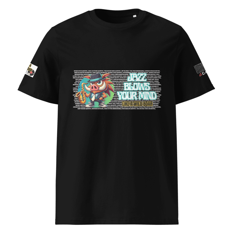 Jazz T-Shirt with Wild Boar – Perfect for Jazz Music Fans!