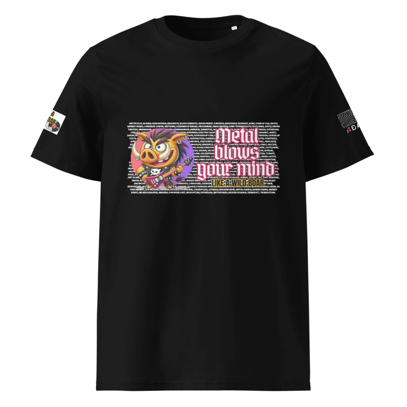 Metal T-Shirt with Wild Boar – Perfect for Metal Music Fans!