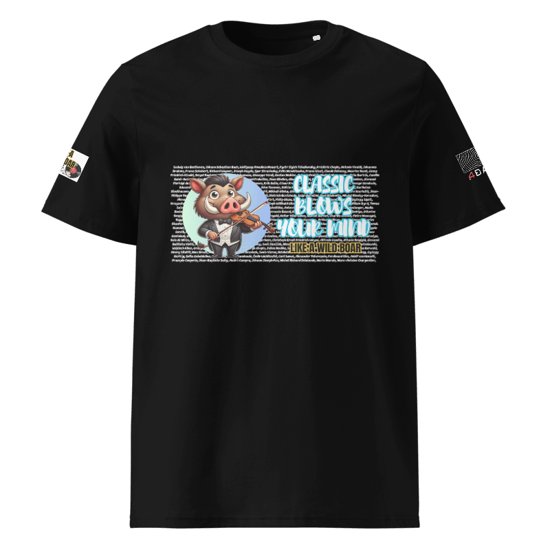 Classic T-Shirt with Wild Boar – Perfect for Clasic Music Fans!