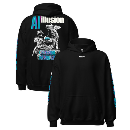 Cerebral Necrosis Hoodie | AI Illusion Streetwear by 4DAPT