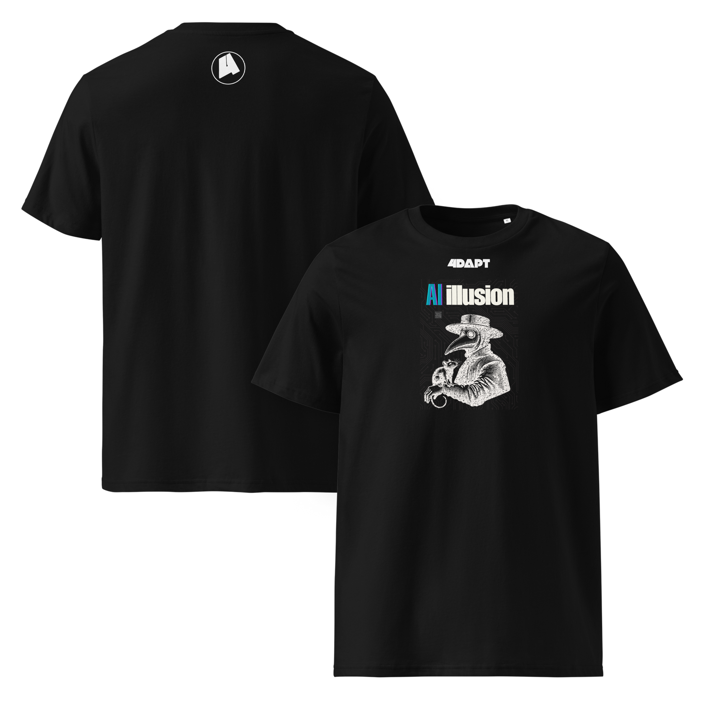 AI Illusion – Cyber Plague Doctor Graphic T-Shirt