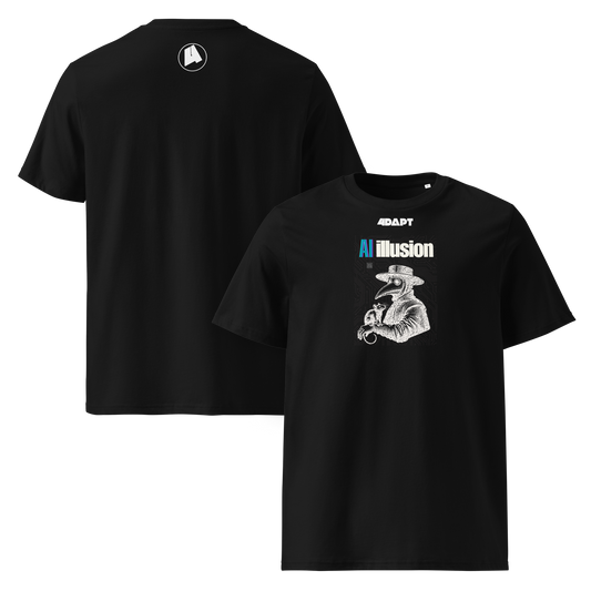 AI Illusion – Cyber Plague Doctor Graphic T-Shirt