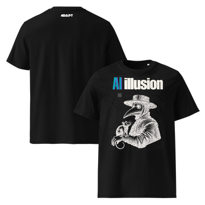 AI Illusion – Cyber Plague Doctor Graphic T-Shirt
